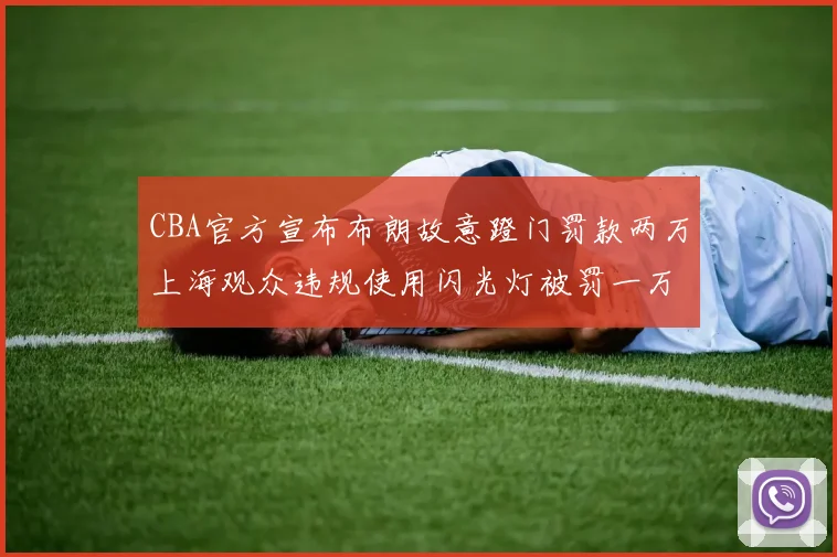 CBA官方宣布布朗故意蹬门罚款两万上海观众违规使用闪光灯被罚一万